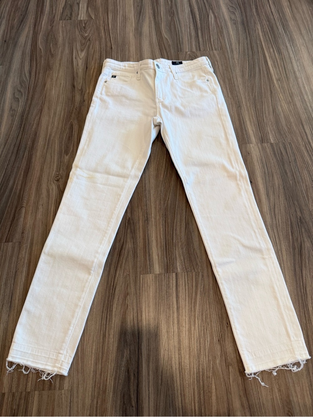 Ag Adriano Goldschmied White Women's The Stevie Ankle Skinny Jeans